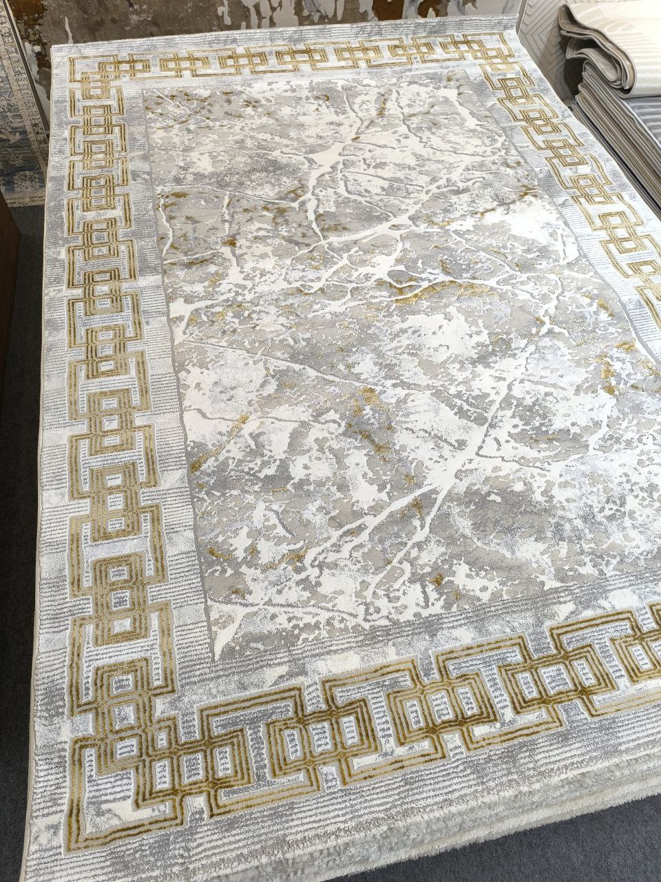 MODERN TURKISH CARPET PORTFOLIO #06306O GOLD [160X230CM]- FREE POSTAGE